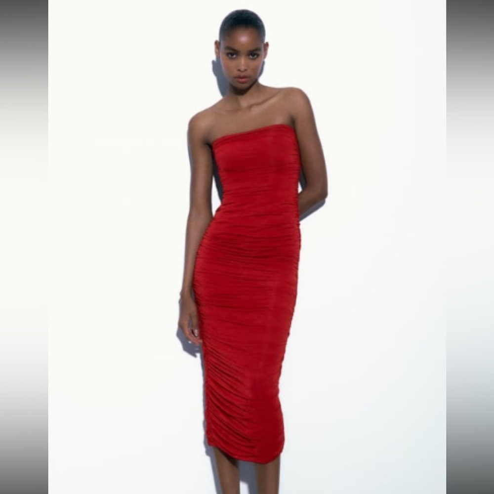 Zara strapless dress